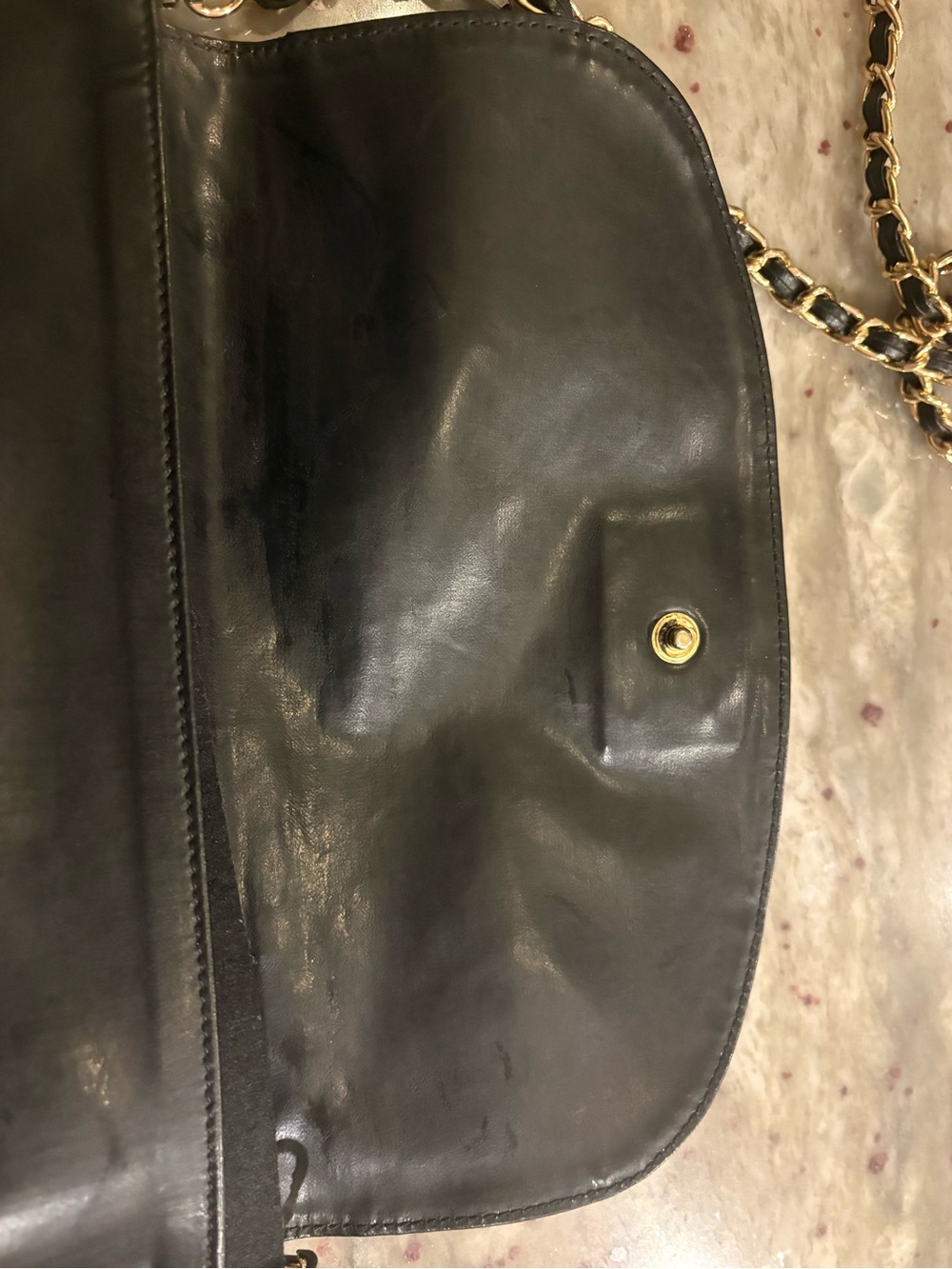 CHANEL Black Leather Pouch on Chain (WITH COA) - Picture 6 of 16